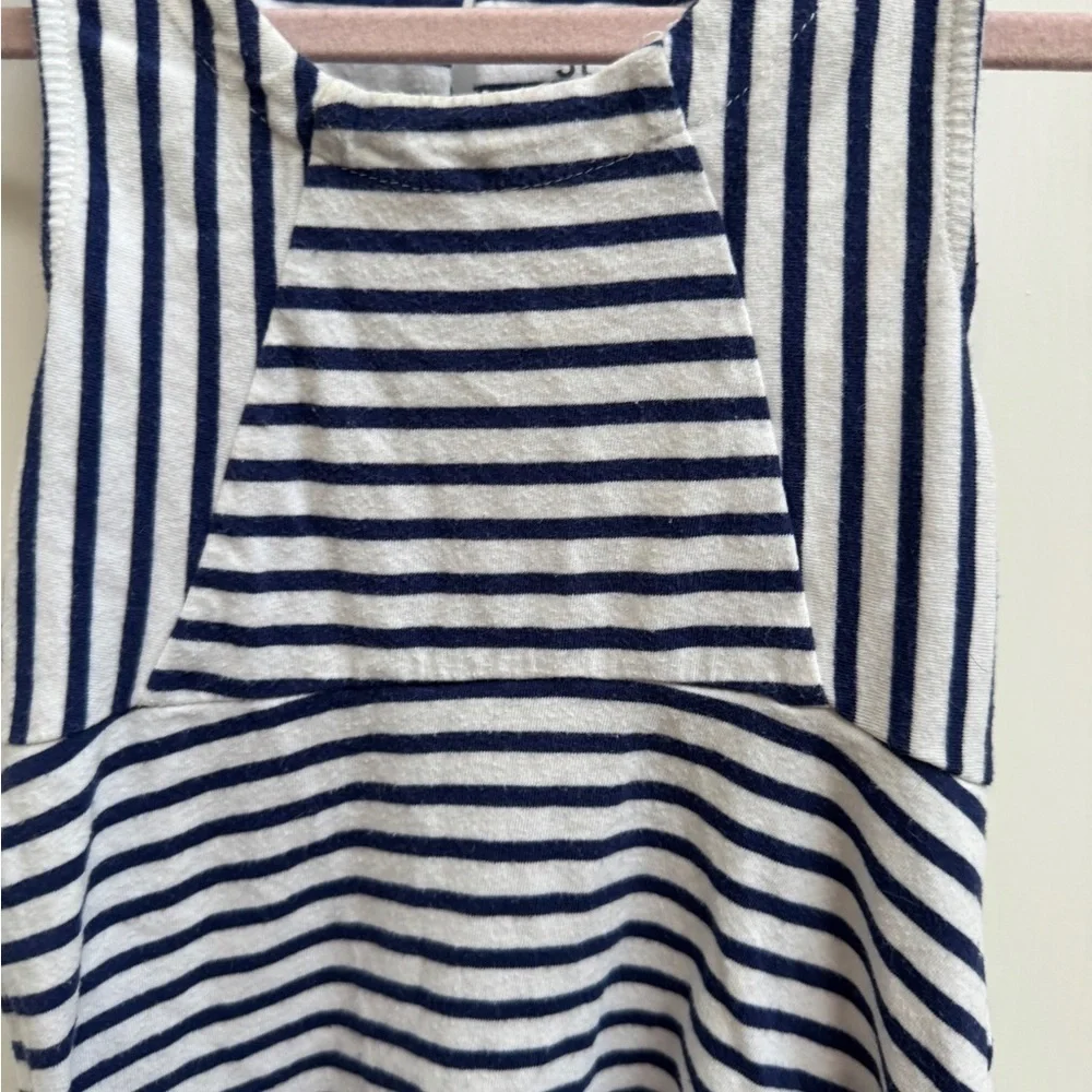 Carter's 3T Girls Navy and White Striped Tank Top High Low Dress
